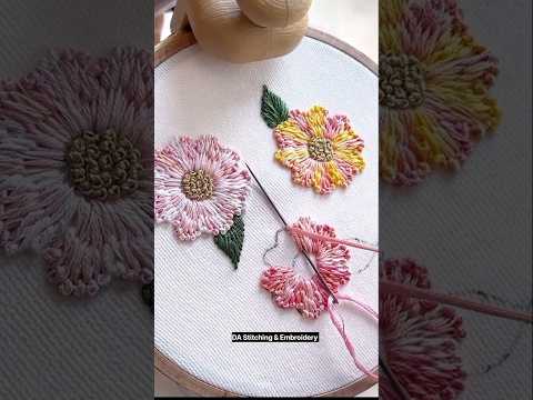 Unique hand embroidery step #shorts #trending #stitch #ytshorts #embroidery #handemboidery
