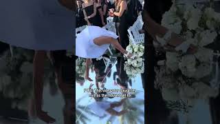 When the bride&amp;groom asked the flower girl to flip down the aisle!! #flowergirl #wedding #acrobatics