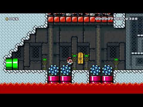杭と鉄球づくしのお城   Pile&SpikeBall Castle by セネルク - Super Mario Maker 2 - No Commentary 1cb 022020