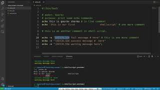 Shell script tutorials - 7 - Comments and Echo in Shell script - Multiple Line Print Statement