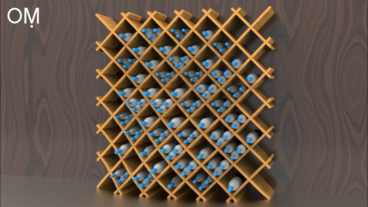 grasshopper tutorial waffle structure (wine rack-shelf)