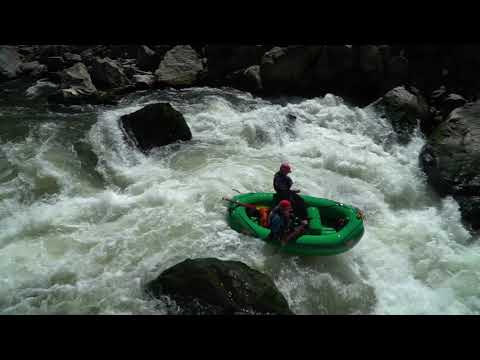 Courtney and Thomas run Tunnel Falls on Gore Canyon