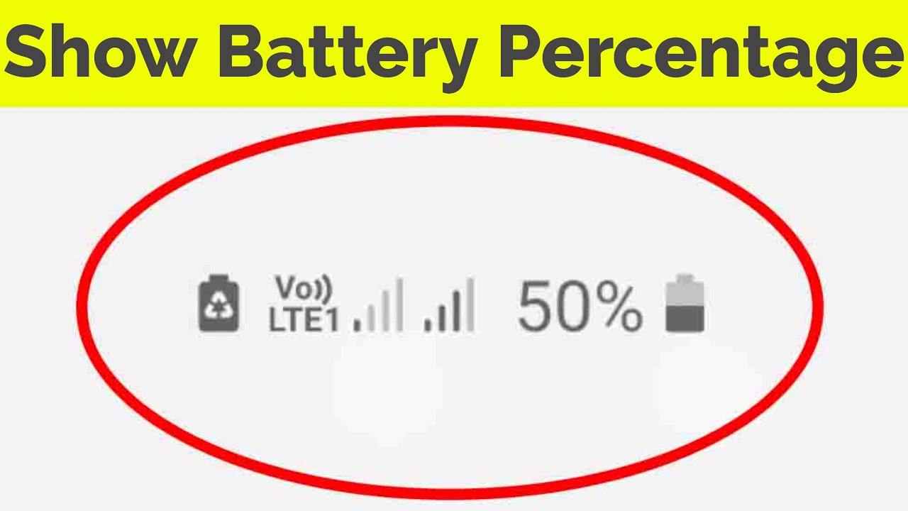How To Show Battery Percentage on Samsung Phone - Works For All Samsung Mobile