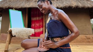 African village life of a small family