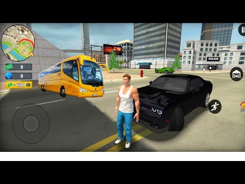 Open World Go To Town 6 Coach Bus Police Car Chase And Monster Truck Simulator - Android Gameplay