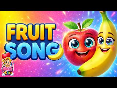 Fruit Song for Kids 🍎🍌 | Dancing Fruits 3D Animation | Learn Fruits for Toddlers
