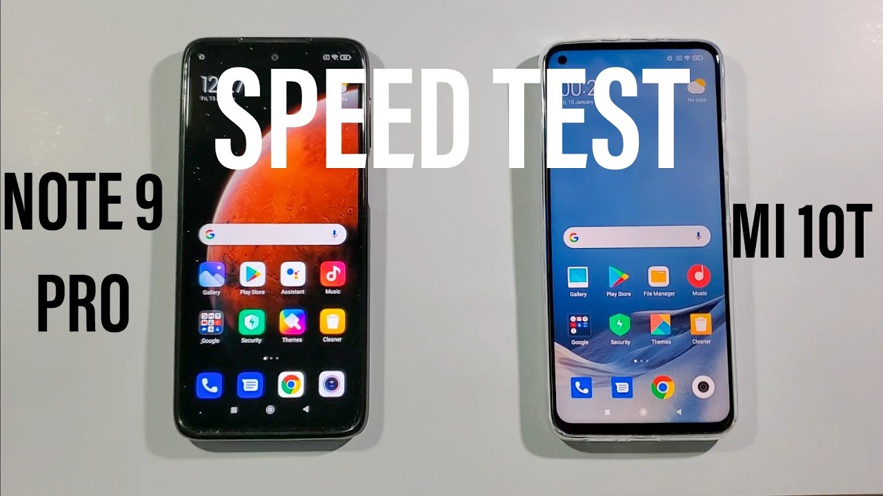 Note 9 Pro vs Mi 10T Comparison Speed Test