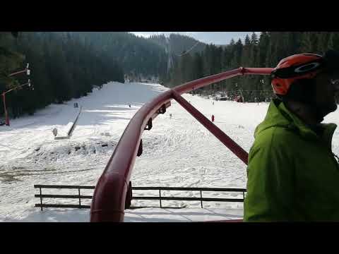 La Ski în Postăvaru - Peron telecabina Capra Neagră (09 Aprilie 2023)