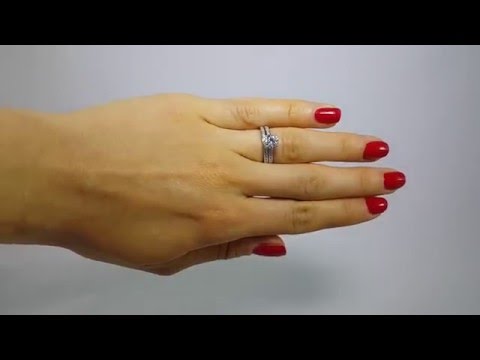 Sterling Silver Round Cut Wedding Ring Set SBGR01004