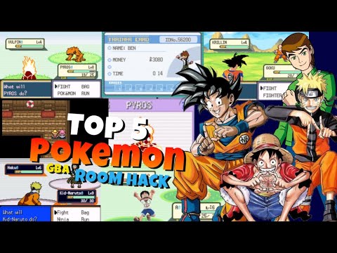 TOP 5 POKEMON GBA ROM HACKS WITH ANIME CHARACTERS/SUPER HEROES🤩