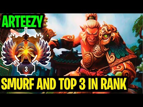 Smurf And Top 3 In Rank - Arteezy Troll Warlord - Dota 2