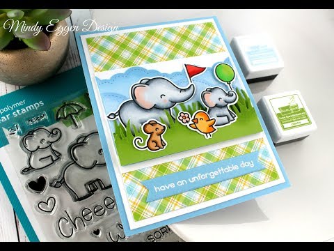 Lawn Fawn Elphie Selfie Copic Coloring | Lawn Fawnatics Challenge