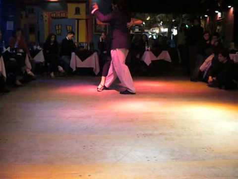  Andres Laza Moreno  and  Samantha Dispari  are  dancing  to  the  tango  "  Bahia Blanca  "