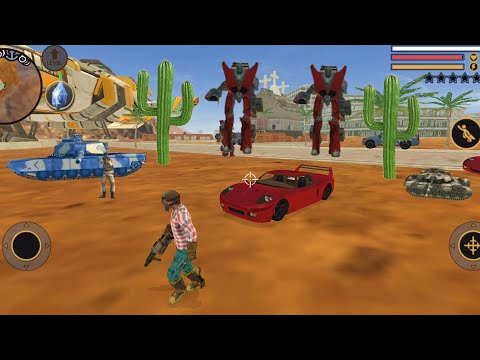 Vegas Crime Simulator (Vegas Hero With Iron Welding Helmet) Robots in Sea - Android Gameplay HD