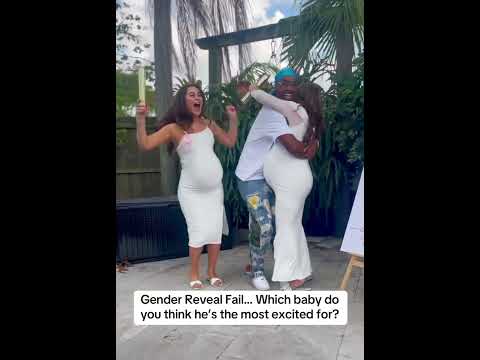 He got my mom and I pregnant at the same time 🤰#genderreveal #pregnancy #couplegoals
