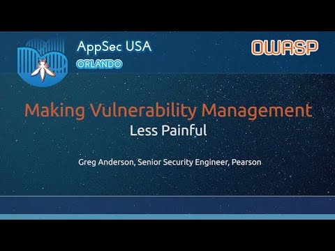 Image thumbnail for talk Making Vulnerability Management Less Painful with OWASP DefectDojo