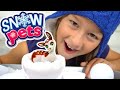 Making Real SNOW And Finding New Snow Pets In Magic Balls