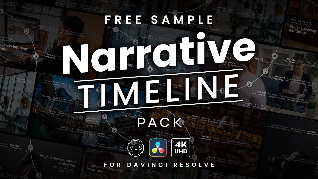 Narrative Timeline FREE TITLE for Davinci Resolve