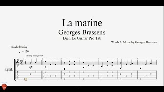 Georges Brassens - La Marine - Guitar Tutorial + TAB