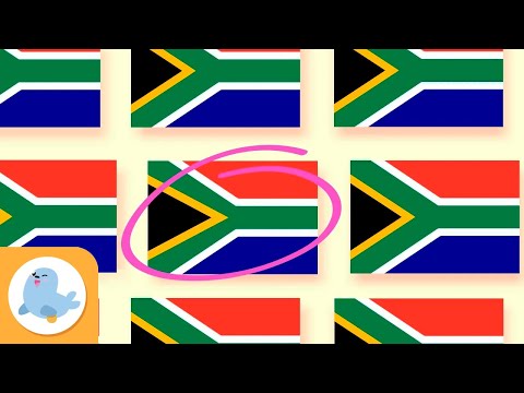 Afrique - Trouvez les différents drapeaux - Drapeaux de l'Afrique - Attention visuelle pour enfants
