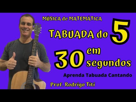 Tabuada do 5 em 30 segundos. #tabuadacantada; #matemáticabásica.