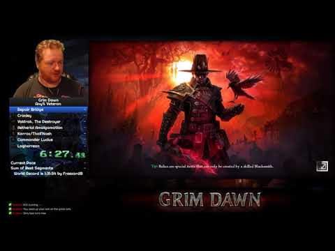 Grim Dawn | Veteran Any% Major Glitches | 55m 36s | World Record