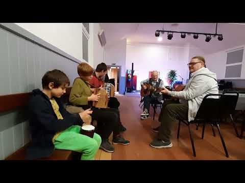 Owen and Robin at the Tin Hut in good company