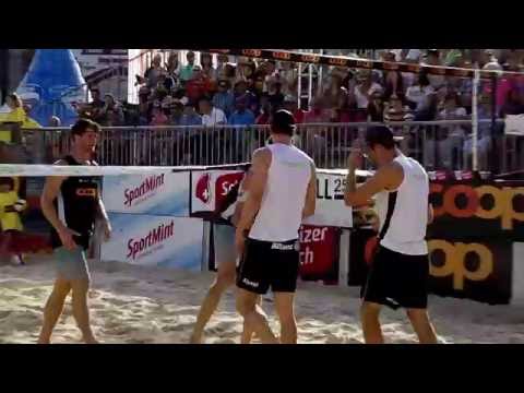 Coop Beachtour Basel 2016 Vierelfinal Gregory/Sheaf gegen Metral/Strasser