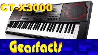 Video thumbnail for Casio CT-X3000 demo and review of the great new AiX sound system by Gearfacts