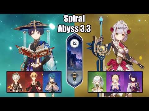 C0 Wanderer Double Pyro And C6 Noelle Double Electro Floor 12 SPIRAL ABYSS 3.3 - Genshin impact
