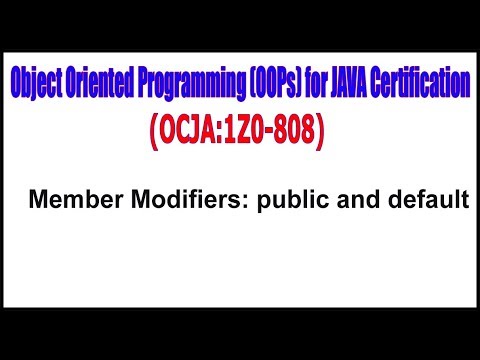 Object Oriented Programming Oops For Java Certification Member Modifiers Public And Default