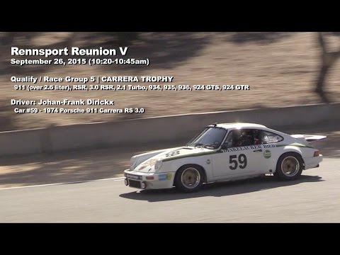 Thumbnail for 2015 Porsche Rennsport Reunion V - QUALIFY/RACE Group 5 - CAR #59 (1974 Porsche 911 Carrera RS 3.0) by Porsche 911, Porsche, Porsche Rennsport Reunion, Car