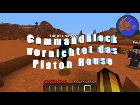 Commandblock zerstört das Piston House in lets Build Piston House Creative #21 [Deutsch]