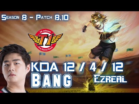 SKT T1 Bang EZREAL vs KOG'MAW ADC - Patch 8.10 KR Ranked