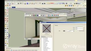 V-Ray for SketchUp - Using V-Ray two-sided material to create a curtain - tutorial