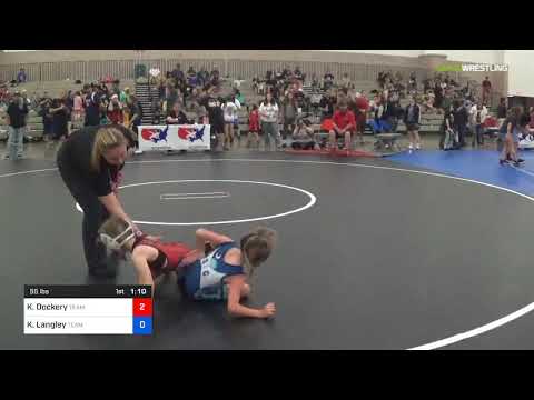 2018 Women's National /Intermediate Girls 55 RR Rnd 4 - Katelynn Dockery (Team) Vs. Karleigh Langl