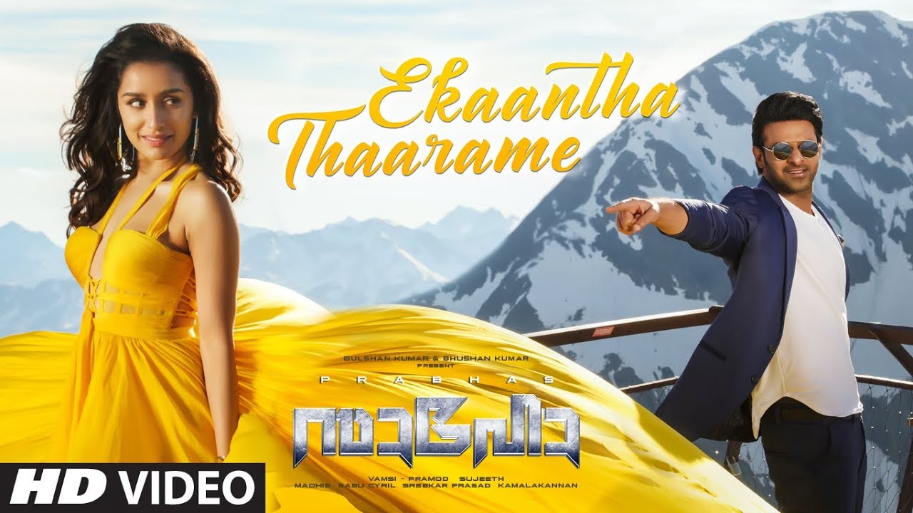 Ekaantha Thaarame Lyrics | Saaho (Malayalam) | Prabhas | Haricharan | Guru Randhawa