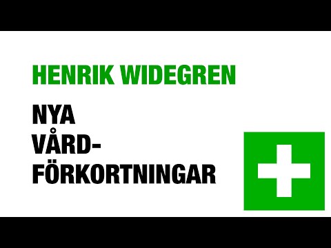 Henrik Widegren - Nya vårdförkortningar