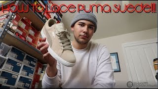 HOW TO LACE THE PUMA SUEDE!!!!!