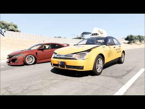 BeamNG Drive - Crossroad Car Crashes