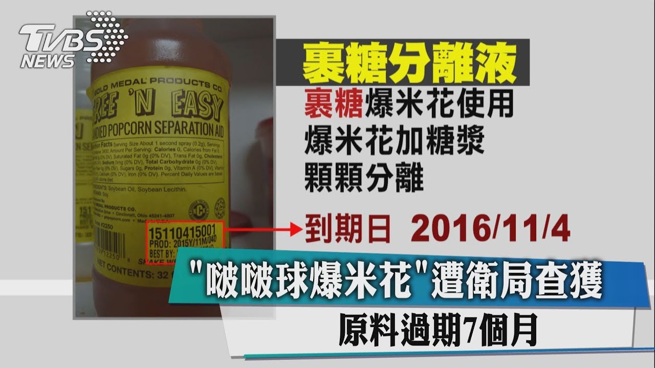 「啵啵球爆米花」遭衛局查獲 原料過期7個月
