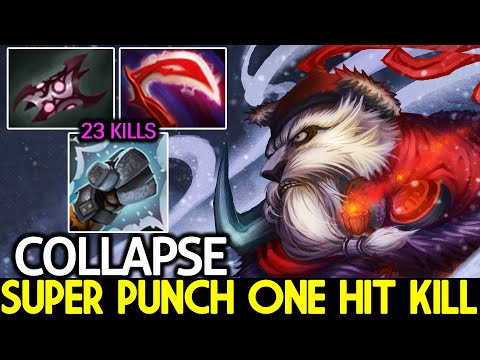 COLLAPSE [Tusk] Super Punch Armlet + Deso Build One Hit Kill Dota 2