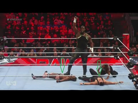 Omos Beating up Rich Swann and Eddie Kingston (Gear Look-alike) Local Talents on Raw 09.26.22