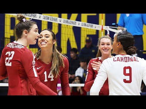 No. 5 Stanford sweeps Cal in conference-opening road victory | Highlights | NCAA Women's Volleyball