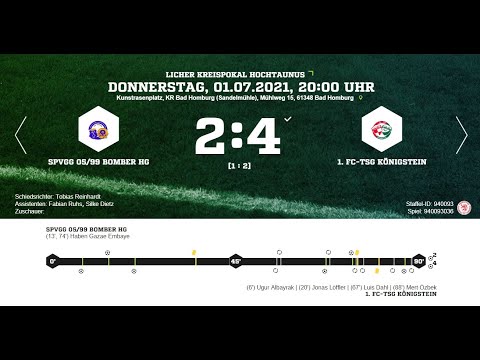 SpVgg 05/99 Bomber HG - 1.FC-TSG Königstein| Kreispokal: Viertelfinale | 2:4 |