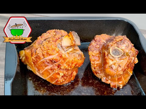 Prepare crispy pork knuckle tender and delicious in the oven – with beer