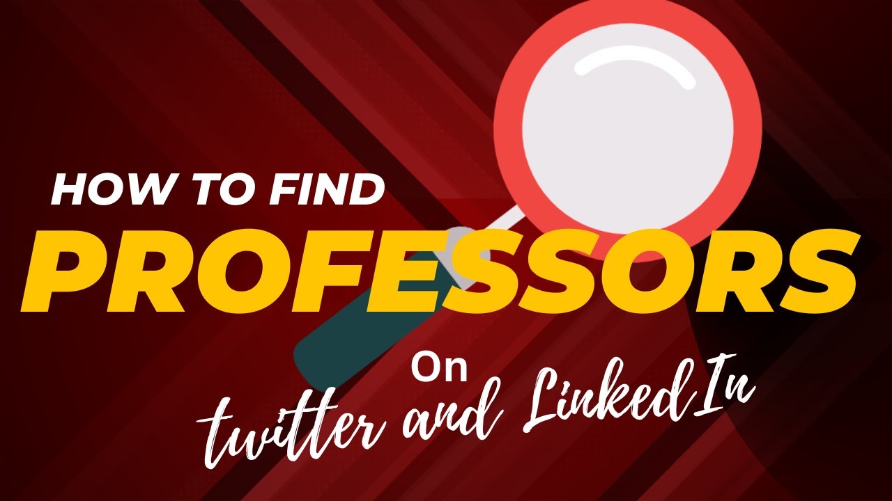 How to search for Professors on Twitter and LinkedIn - YouTube