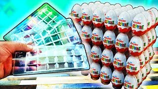 Сколько ПЛИТОК ШОКОЛАДА получится СДЕЛАТЬ со 100 КИНДЕРОВ ?!