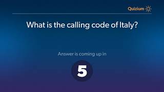 What is the calling code of Italy   Italy Quiz