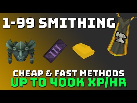 *OUTDATED, NEW IN DESC* 1-99 Smithing Guide [Runescape 3] Cheap & Fast Methods